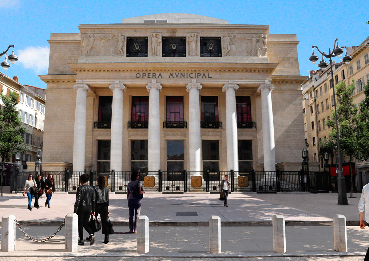 Parvis de l'opéra - Après
