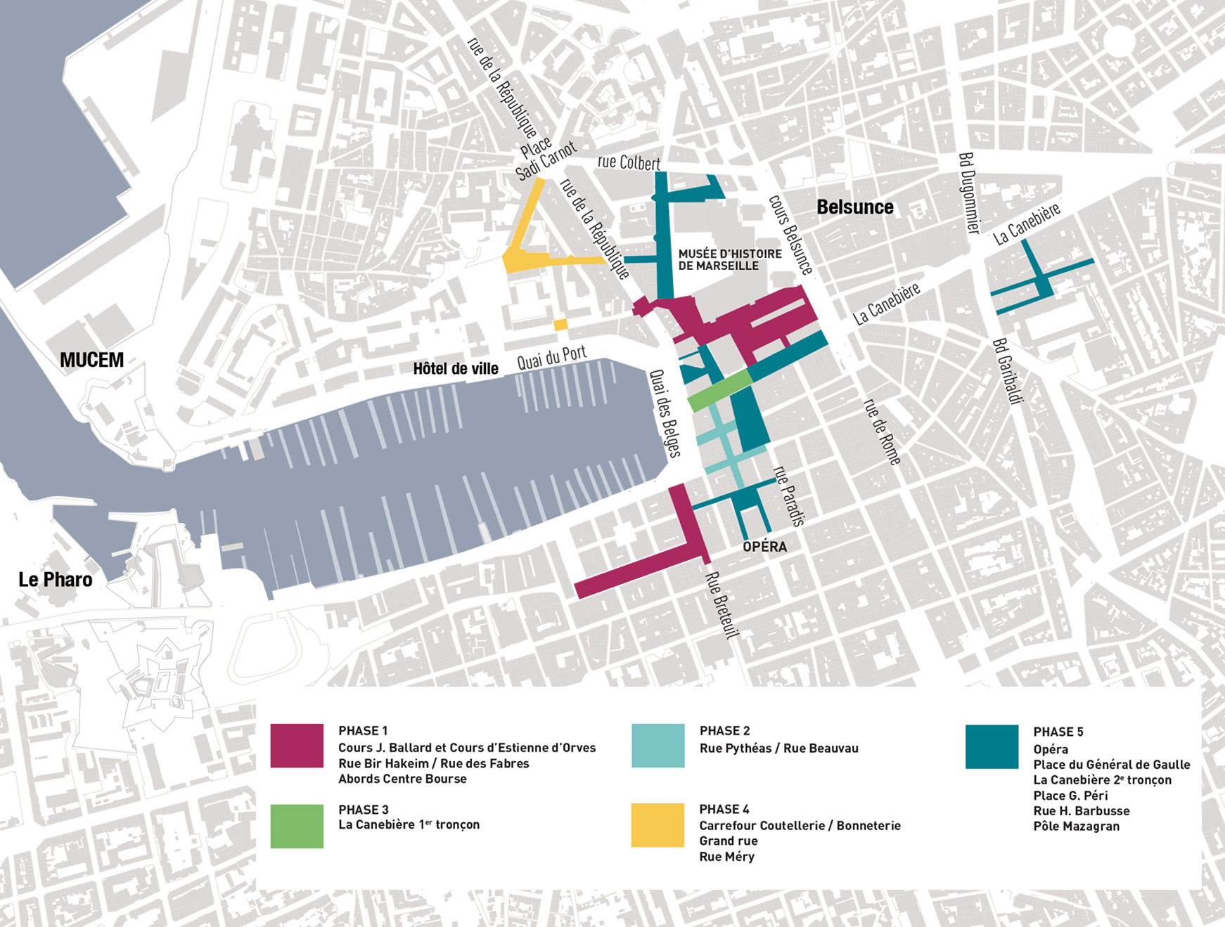 Carte phasage travaux Marseille Change