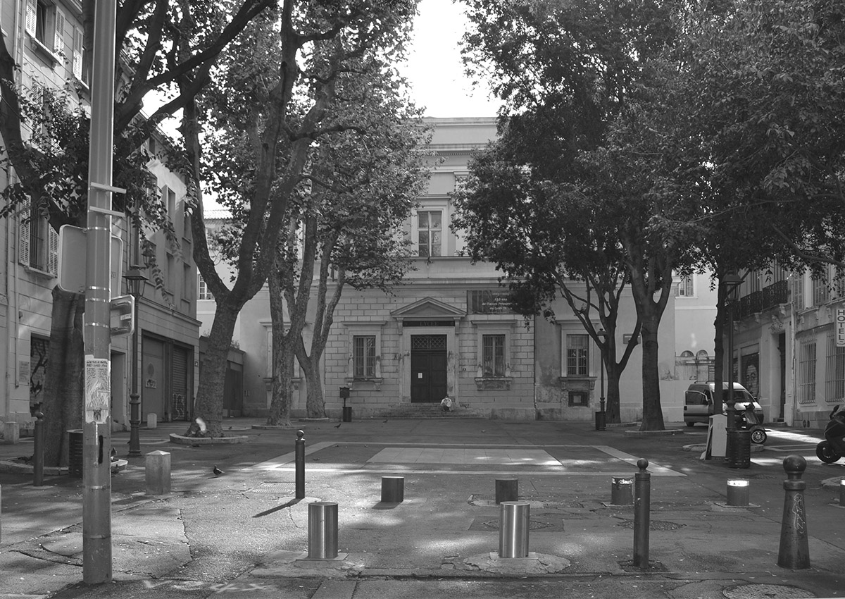 Place du Lycée Thiers depuis la rue Mazagran - Avant