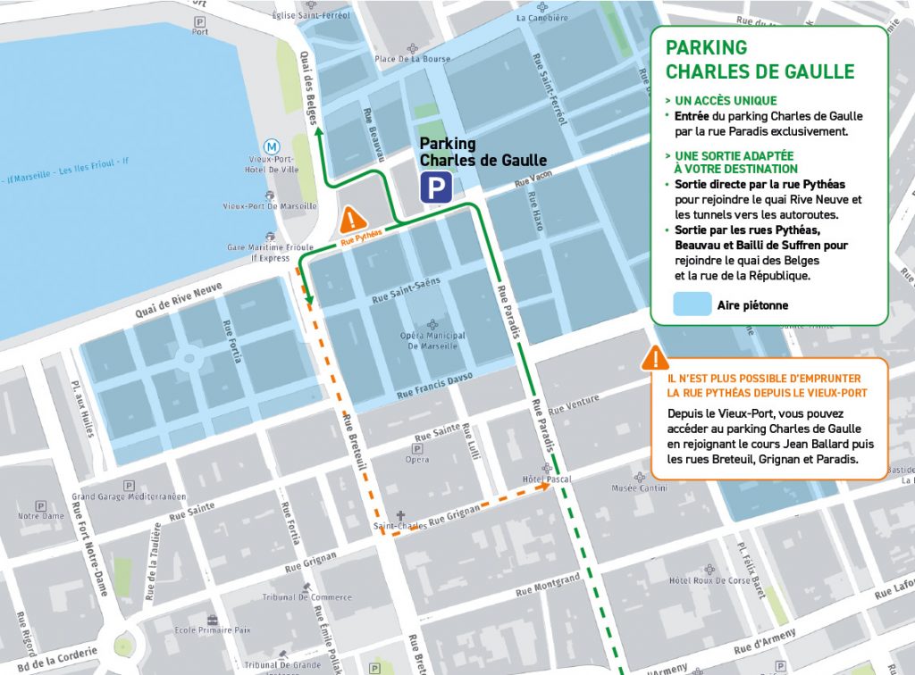 Circulation les accès au parking Charles de Gaulle évoluent Marseille Change Circulation les accès au parking Charles de Gaulle évoluent Marseille Change